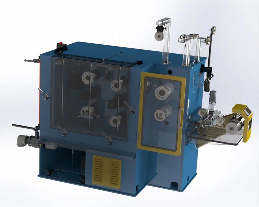 Wet wire drawing machines have heavy water tanks and flip water tanks. You can draw a lot of wires with it, especially high, medium, and low carbon steel wire, galvanized iron wire, tire bead wire, hose wire, tungsten, molybdenum, titanium, steel cord, copper wire and aluminum wire.